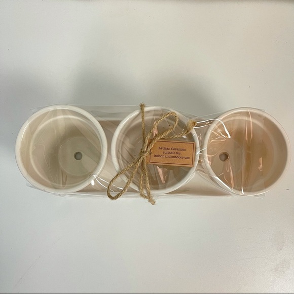 Rae Dunn Basil Oregano Sage Flower Pot Set - Picture 2 of 10